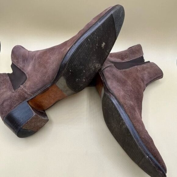 Heschung Women’s Brown Nubuck Ankle Boots Size 8.5 (EU 39) | French Leather - Picture 8 of 10